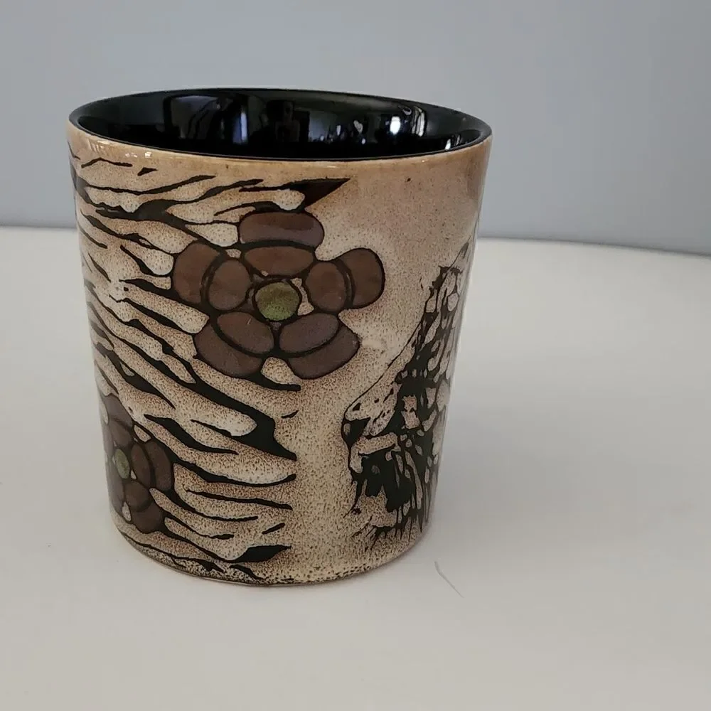 Stoneware mug tiger crafted artisan coffee mug